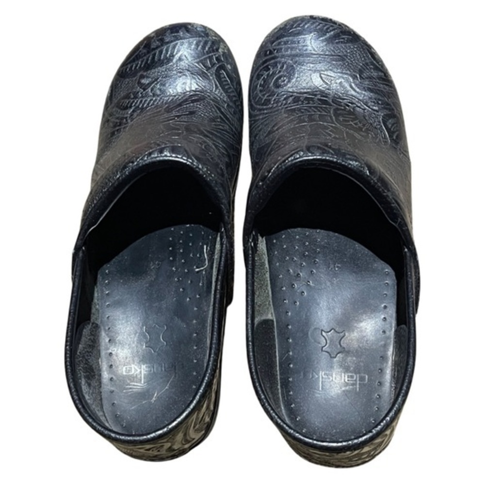 Dansko Clog Embossed Black Size 41 - image 3